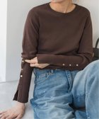 【スピック&スパン/Spick & Span】のスリーブメタルボタンニット 人気、トレンドファッション・服の通販 founy(ファニー) ファッション Fashion レディースファッション Fashion for Women トップス・カットソー Cut & Sew Tops ニット Knit Tops & Sweaters ストレッチ Stretch, Stretchy Fabric スリット Slit, Slit Detail エレガント 上品 Elegant thumbnail ブラウン|ID: prp329100004802954 ipo3291000000034847118