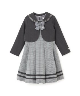 【ナルミヤ オンライン/NARUMIYA ONELINE / KIDS】のセーラーカラーアンサンブル ワンピースセット 人気、トレンドファッション・服の通販 founy(ファニー) ファッション Fashion キッズファッション Fashion for Kids ワンピース Dresses アンサンブル Ensemble Set ジャケット Jacket, Outerwear スリット Slit, Slit Detail ポケット Pocket, Pocket Detail |ID:prp329100004803019