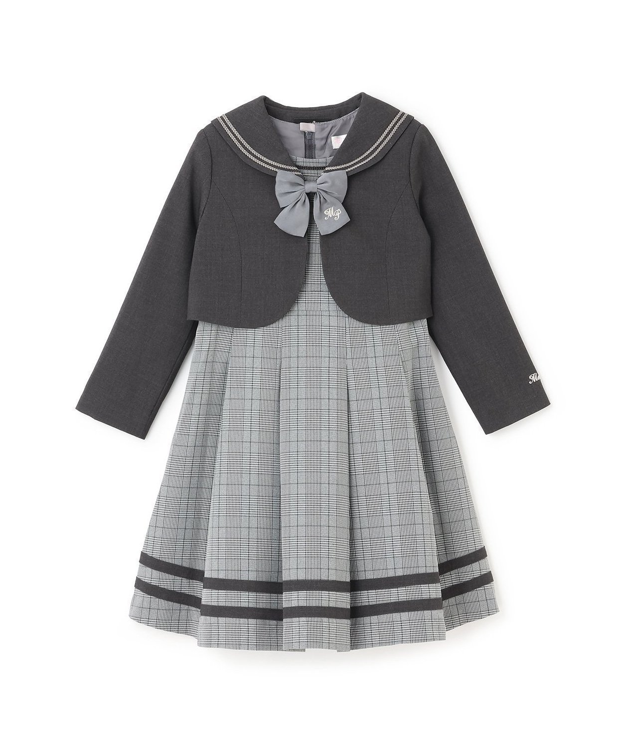 【ナルミヤ オンライン/NARUMIYA ONELINE / KIDS】のセーラーカラーアンサンブル ワンピースセット 人気、トレンドファッション・服の通販 founy(ファニー) ファッション Fashion キッズファッション Fashion for Kids ワンピース Dresses アンサンブル Ensemble Set ジャケット Jacket, Outerwear スリット Slit, Slit Detail ポケット Pocket, Pocket Detail other-1|ID: prp329100004803019 ipo3291000000034847503