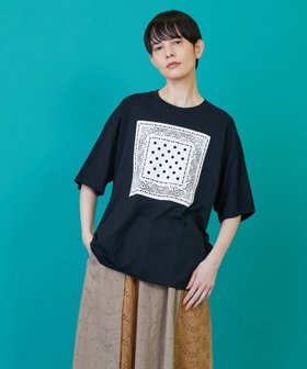 【フラボア/FRAPBOIS】のテイスバンダナT 人気、トレンドファッション・服の通販 founy(ファニー) ファッション Fashion レディースファッション Fashion for Women バンダナ Bandana, Head Scarf プリント Print, Printed Pattern ボックス Boxy, Box Shape リラックス Relax, Relaxed Fit |ID:prp329100004803049