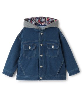 【ナルミヤ オンライン/NARUMIYA ONELINE / KIDS】の3WAYフード付ニットデニムジャケット 人気、トレンドファッション・服の通販 founy(ファニー) ファッション Fashion キッズファッション Fashion for Kids アウター Coat Outerwear /Kids ポケット Pocket, Pocket Detail ライナー Liner, Inner Layer |ID:prp329100004803053