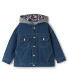 【ナルミヤ オンライン/NARUMIYA ONELINE / KIDS】の3WAYフード付ニットデニムジャケット 紺|ID: prp329100004803053 ipo3291000000034847705