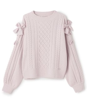 【ナルミヤ オンライン/NARUMIYA ONELINE / KIDS】のレースアップモールニット 人気、トレンドファッション・服の通販 founy(ファニー) ファッション Fashion キッズファッション Fashion for Kids ポケット Pocket, Pocket Detail リボン Ribbon, Bow レース Lace, Lace Fabric |ID:prp329100004803054