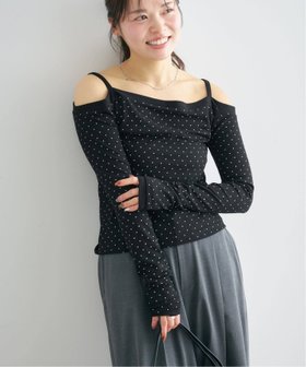 【ユーバイ スピック&スパン/U by Spick&Span】のドットプリントオフショルトップス 人気、トレンドファッション・服の通販 founy(ファニー) ファッション Fashion レディースファッション Fashion for Women トップス・カットソー Cut & Sew Tops 2026年 2026 コンパクト Compact, Small Size ストレッチ Stretch, Stretchy Fabric ドット Polka Dot, Dot Pattern バランス Balance, Style Balance パイピング Piping, Trim Design フィット Fit, Slim Fit プリント Print, Printed Pattern ボトム Bottoms, Lower Wear ワイド Wide, Wide Fit |ID:prp329100004803069