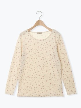 【サマンサモスモス/Samansa Mos2】の【吸湿発熱】ベア天花柄クルーネック 人気、トレンドファッション・服の通販 founy(ファニー) ファッション Fashion レディースファッション Fashion for Women おすすめ Recommended / Our Picks シンプル Simple, Minimal フィット Fit, Slim Fit |ID:prp329100004803079