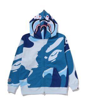 【ア ベイシング エイプ/A BATHING APE】のMEGA ABC CAMO DOUBLE SHARK RELAXED FIT FULL ZIP HOODIE 人気、トレンドファッション・服の通販 founy(ファニー) ファッション Fashion レディースファッション Fashion for Women モチーフ Motif, Design Theme |ID:prp329100004803131