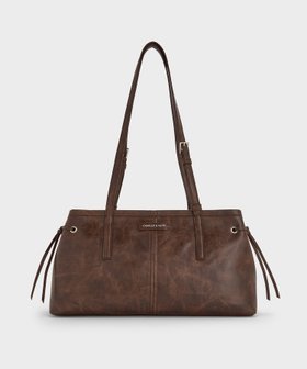 【チャールズ アンド キース/CHARLES & KEITH】のNoane ノアン イーロンゲイティドハンドルショルダーバッグ 人気、トレンドファッション・服の通販 founy(ファニー) ファッション Fashion レディースファッション Fashion for Women バッグ Bags ウォレット Wallet ドローストリング Drawstring, Pull Cord モダン Modern, Contemporary |ID:prp329100004803151