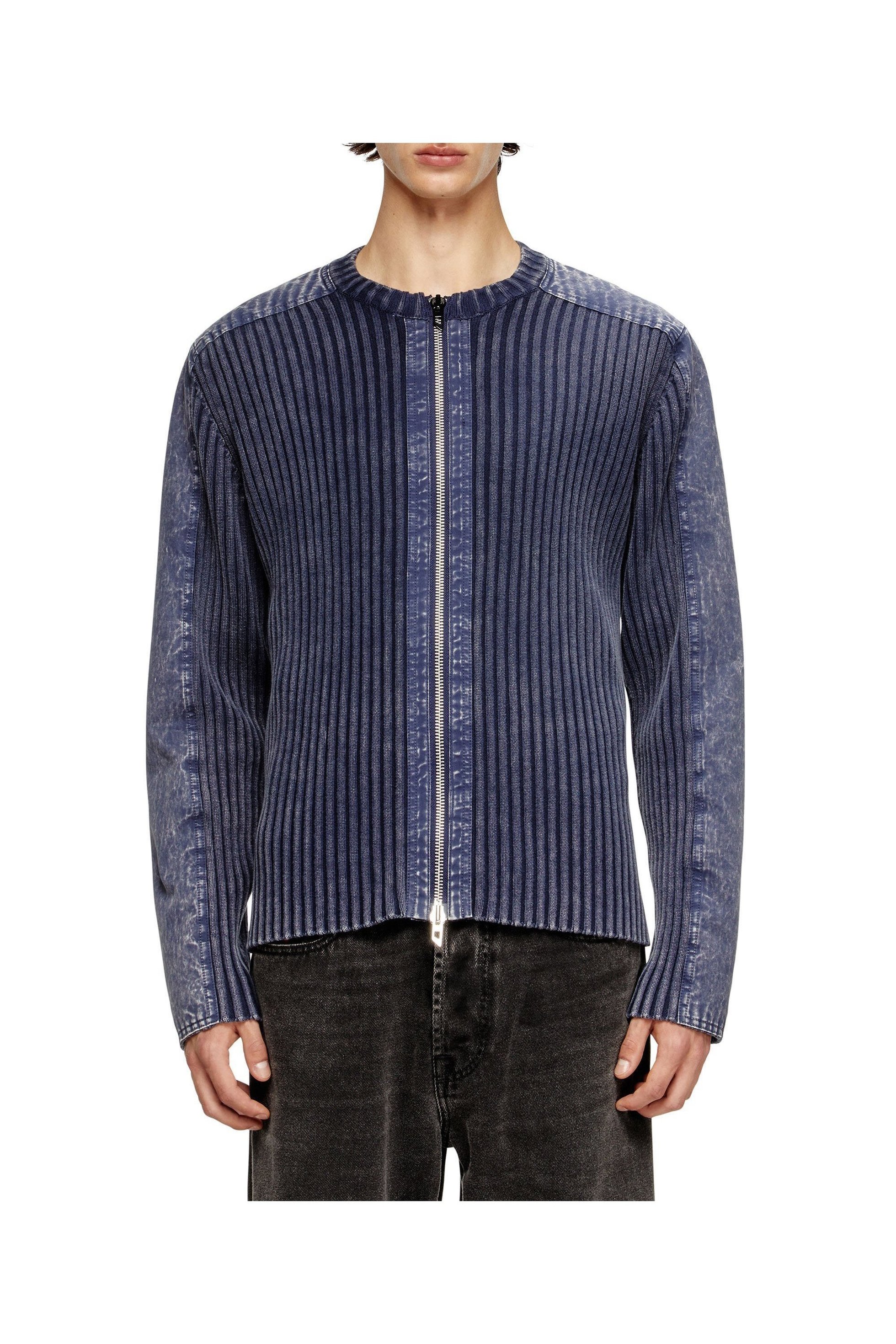 【ディーゼル/DIESEL / MEN】のメンズ フルジップカーディガン K-MATTY インテリア・キッズ・メンズ・レディースファッション・服の通販 founy(ファニー) 　ファッション　Fashion　メンズファッション　Fashion for Men　ウォッシュ　Washed Finish　カーディガン　Cardigan, Knitwear　スタイリッシュ　Stylish, Fashionable　デニム　Denim, Jeans Material　メンズ　Men's, Menswear　ブルー系その他|ID: prp329100004803158 ipo3291000000034848386