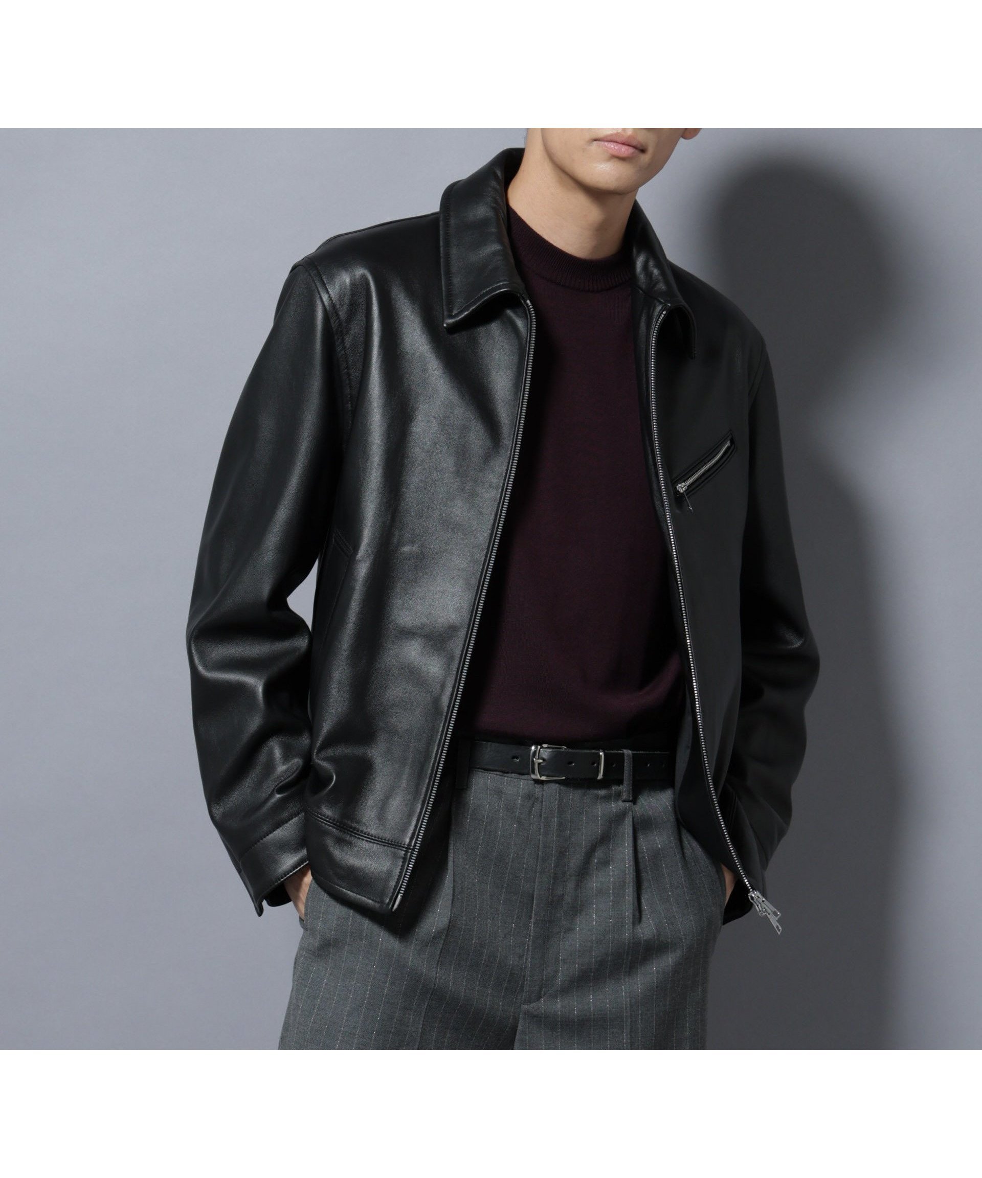 【ナノ ユニバース/nano universe / MEN】のラムナッパレザーライダースジャケット インテリア・キッズ・メンズ・レディースファッション・服の通販 founy(ファニー) ファッション Fashion メンズファッション Fashion for Men ヴィンテージ Vintage Style 秋 Autumn 今季 This Season, Current Season シルバー Silver, Metallic Silver スタンダード Standard, Basic ストレート Straight, Straight Cut スラックス Slacks, Dress Pants ポケット Pocket, Pocket Detail モダン Modern, Contemporary エレガント 上品 Elegant 2025年 2025 2025-2026秋冬・A/W Autumn/Winter 2025–26 AW25–26 ブラック|ID: prp329100004803315 ipo3291000000034849358