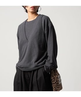 【シテン/CITEN】のCITEN Vネックレイヤードトップス 人気、トレンドファッション・服の通販 founy(ファニー) ファッション Fashion レディースファッション Fashion for Women トップス・カットソー Cut & Sew Tops Vネックトップス V-Neck Tops / V-Cut Neckline Shirts インナー Innerwear シンプル Simple, Minimal トレンド Trend, Trending Now フィット Fit, Slim Fit |ID:prp329100004803380