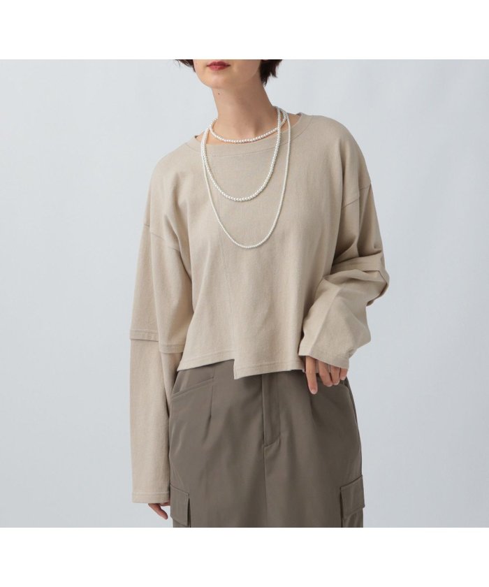 【レプシィム ローリーズファーム/LEPSIM LOWRYS FARM】のリメイクライクプルオーバー インテリア・キッズ・メンズ・レディースファッション・服の通販 founy(ファニー) https://founy.com/ ファッション Fashion レディースファッション Fashion for Women トップス・カットソー Cut & Sew Tops カジュアルプルオーバー・ニットトップス Pullovers & Knit Tops / Casual Pullovers おすすめ Recommended / Our Picks バランス Balance, Style Balance リメイク Remake, Reconstructed |ID: prp329100004803384 ipo3291000000034849777