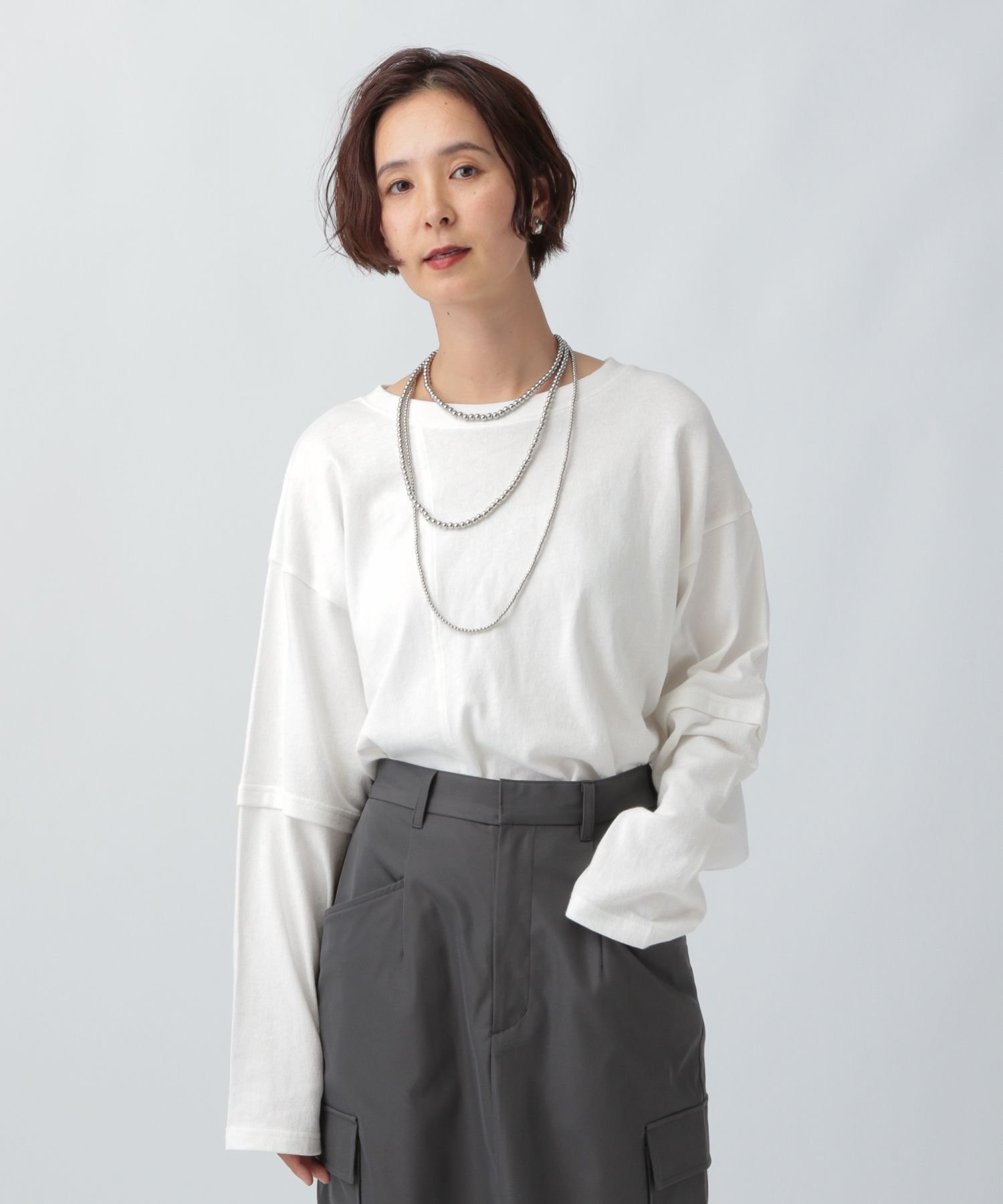 【レプシィム ローリーズファーム/LEPSIM LOWRYS FARM】のリメイクライクプルオーバー インテリア・キッズ・メンズ・レディースファッション・服の通販 founy(ファニー) ファッション Fashion レディースファッション Fashion for Women トップス・カットソー Cut & Sew Tops カジュアルプルオーバー・ニットトップス Pullovers & Knit Tops / Casual Pullovers おすすめ Recommended / Our Picks バランス Balance, Style Balance リメイク Remake, Reconstructed オフホワイト05|ID: prp329100004803384 ipo3291000000034849781