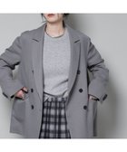 【ナノ ユニバース/nano universe】のストレッチサージダブルジャケット(セットアップ可) グレー|ID:prp329100004803386