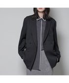 【ナノ ユニバース/nano universe】のストレッチサージダブルジャケット(セットアップ可) ブラック|ID:prp329100004803386