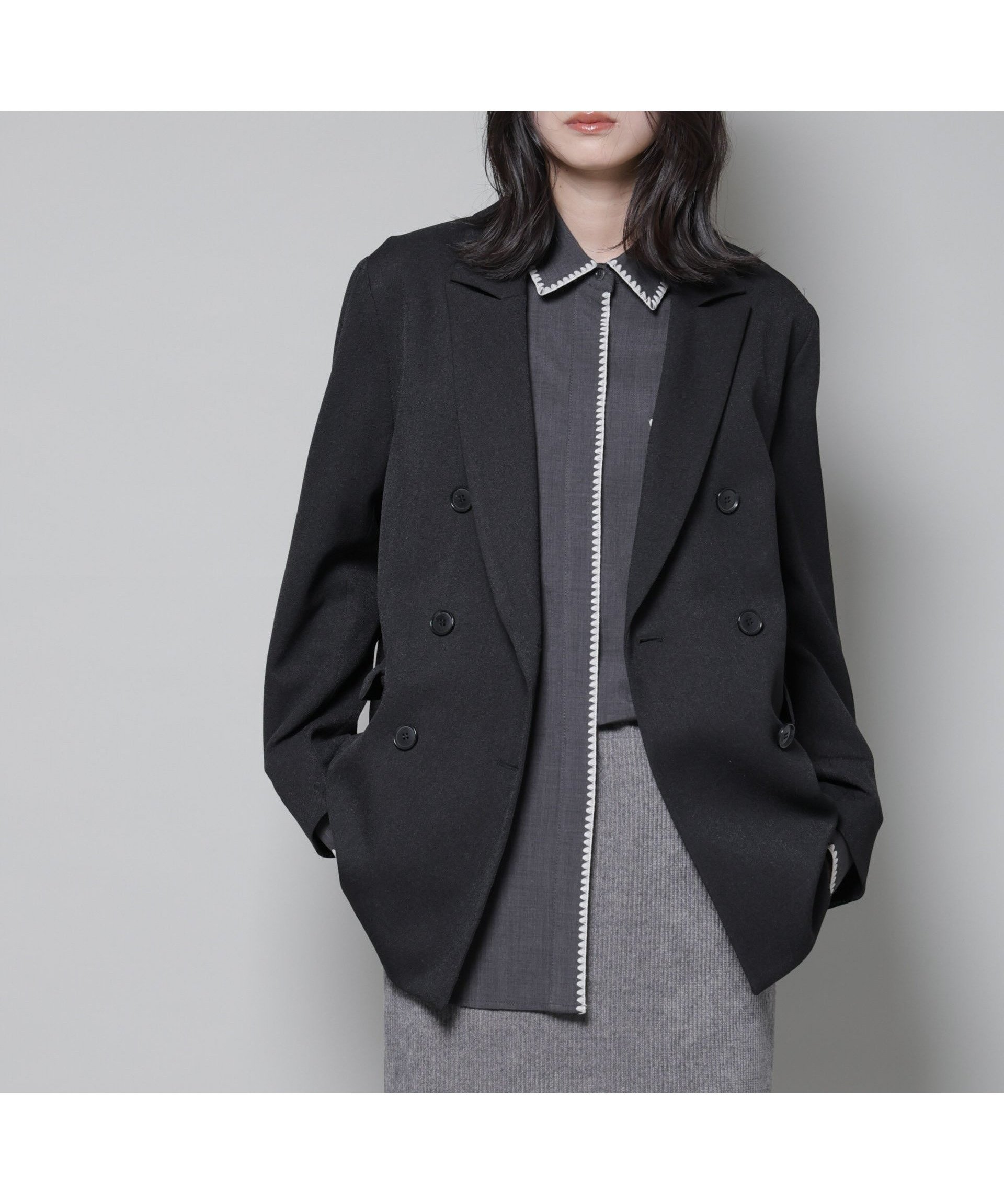 【ナノ ユニバース/nano universe】のストレッチサージダブルジャケット(セットアップ可) インテリア・キッズ・メンズ・レディースファッション・服の通販 founy(ファニー) ファッション Fashion レディースファッション Fashion for Women アウター Coat / Outerwear Collection レディースジャケット・軽アウター Jackets ウォッシャブル Machine Washable ウォーム Warm Fabric ジャケット Jacket, Outerwear ストレッチ Stretch, Stretchy Fabric スラックス Slacks, Dress Pants セットアップ Set-Up, Coordinated Outfit タイトスカート Pencil Skirt, Tight Skirt ダブル Double, Double-Breasted ファブリック Fabric, Textile フォーマル Formal, Dressy フラップ Flap, Flap Pocket ポケット Pocket, Pocket Detail マニッシュ Mannish, Boyish おすすめ Recommended / Our Picks 2025年 2025 2025-2026秋冬・A/W Autumn/Winter 2025–26 AW25–26 ブラック|ID: prp329100004803386 ipo3291000000034849810