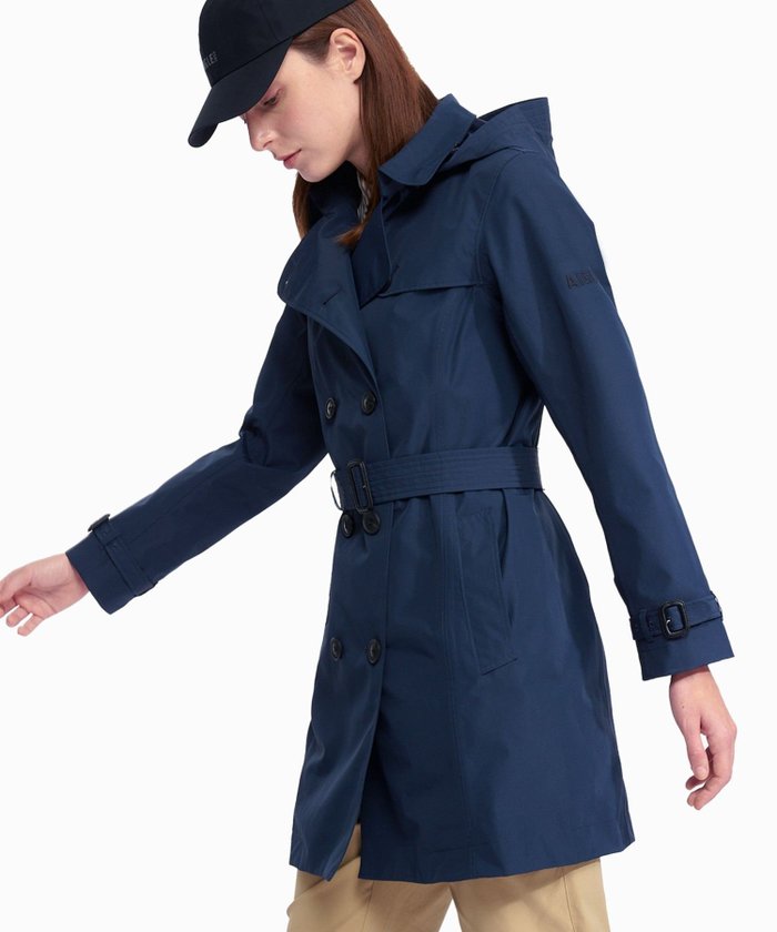 【エーグル/AIGLE】のGORE-TEX ゴアテックス 防風 防水 撥水 透湿 ダブルプレスト トレンチコート フード取り外し可 インテリア・キッズ・メンズ・レディースファッション・服の通販 founy(ファニー) https://founy.com/ ファッション Fashion レディースファッション Fashion for Women アウター Coat / Outerwear Collection コート・ロングコート・ピーコート Long Coats, Peacoats & More トレンチコート / 春秋の定番アウター Trench Coats エレガント 上品 Elegant 軽量 Lightweight, Ultra Light ジップ Zip, Zipper スマート Smart, Elegant ダブル Double, Double-Breasted ドローコード Drawcord, Drawstring Cord ハンド Hand, Handmade フェミニン Feminine, Girly プリント Print, Printed Pattern ポケット Pocket, Pocket Detail ロング Long, Long-Length |ID: prp329100004803413 ipo3291000000034947799