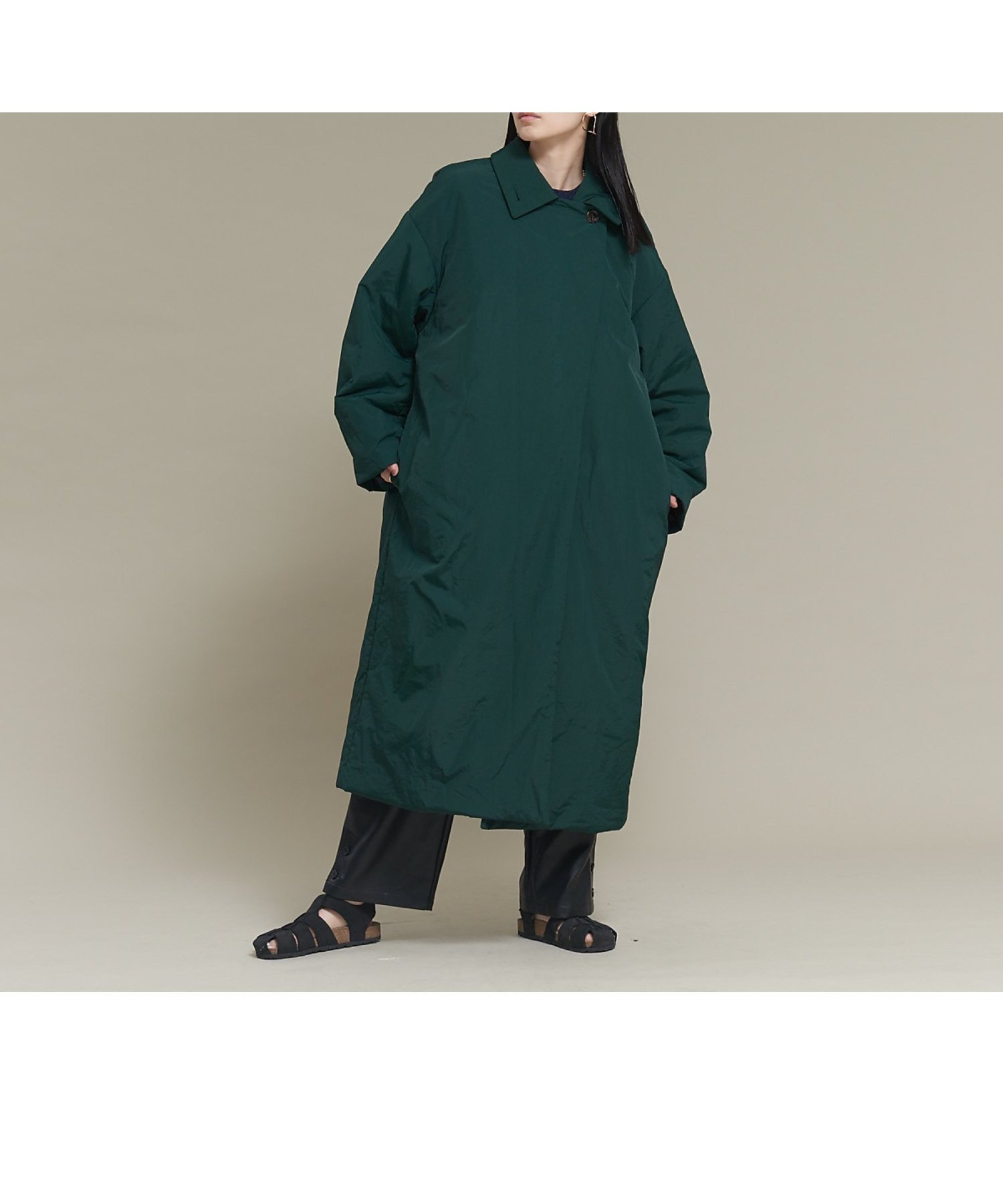 【ノミネ/NOMINE】の3WAYカラー中綿ロングコート インテリア・キッズ・メンズ・レディースファッション・服の通販 founy(ファニー) 　ファッション　Fashion　レディースファッション　Fashion for Women　アウター　Coat / Outerwear Collection　コート・ロングコート・ピーコート　Long Coats, Peacoats & More　スタンド　Stand Collar, Upright Stand　ダウン　Down, Puffer　パターン　Pattern, Design Print　防寒　Cold Protection, Winter-Ready　ロング　Long, Long-Length　冬　Winter / This Winter　再入荷　Restock / Back in Stock　おすすめ　Recommended / Our Picks　エレガント 上品　Elegant　グリーン|ID: prp329100004803438 ipo3291000000036217825