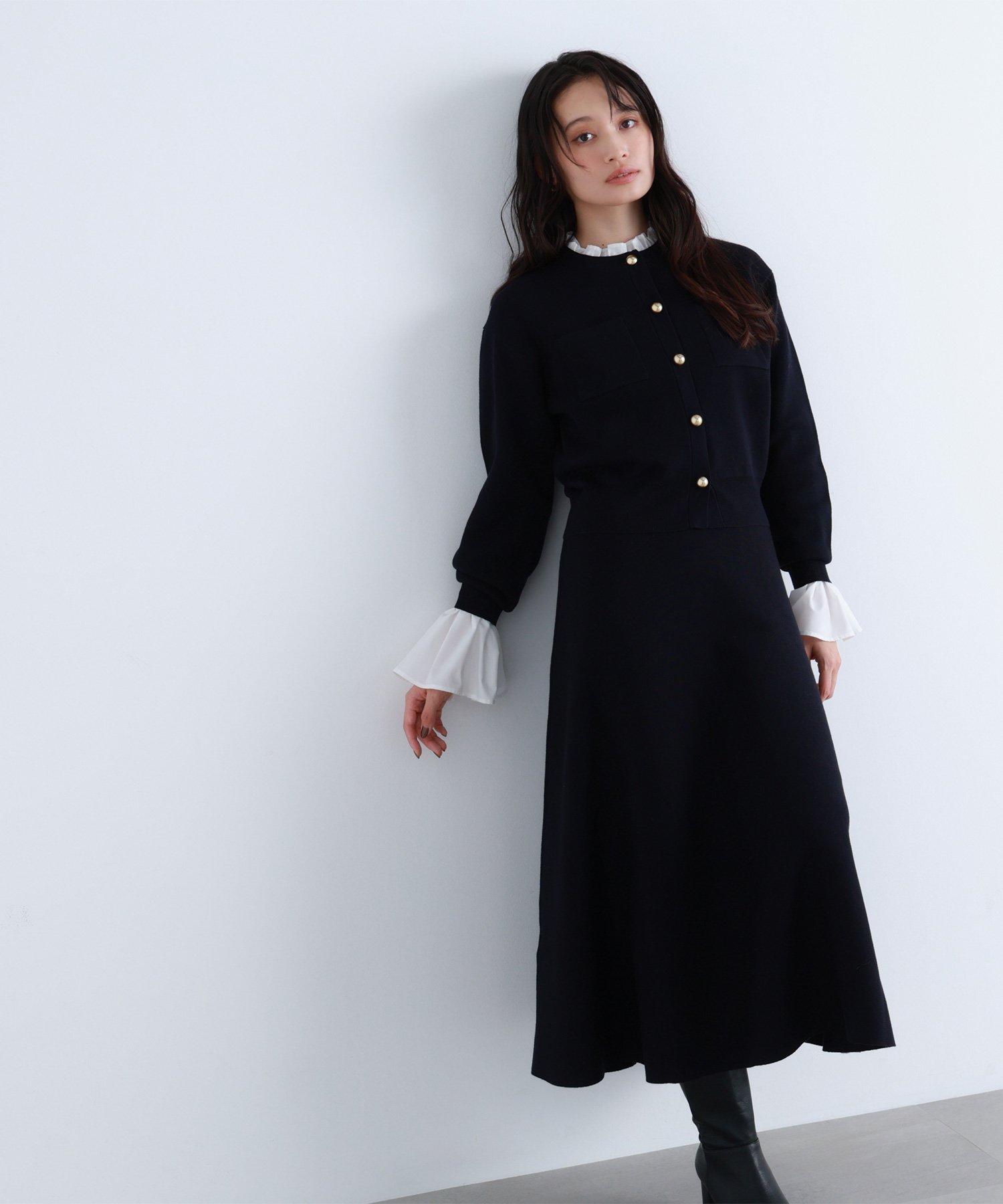 【ナチュラル ビューティー ベーシック/NATURAL BEAUTY BASIC】のダブルフェイスニットセットアップ インテリア・キッズ・メンズ・レディースファッション・服の通販 founy(ファニー) 雑誌掲載アイテム Magazine Picks & Fashion Features ファッション雑誌 Fashion Magazines オッジ Oggi ファッション Fashion レディースファッション Fashion for Women トップス・カットソー Cut & Sew Tops ニット Knit Tops & Sweaters カーディガン Cardigan, Knitwear ギャザー Gathered, Ruffled セットアップ Set-Up, Coordinated Outfit フレア Flare, Flared エレガント 上品 Elegant 雑誌 Magazine, Fashion Magazine ネイビー|ID: prp329100004803553 ipo3291000000034851190