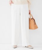 【アンタイトル/UNTITLED】の【後ろウエストゴム/きれいめ】ストレッチ ワイドパンツ オフホワイト|ID: prp329100004803595 ipo3291000000035046604