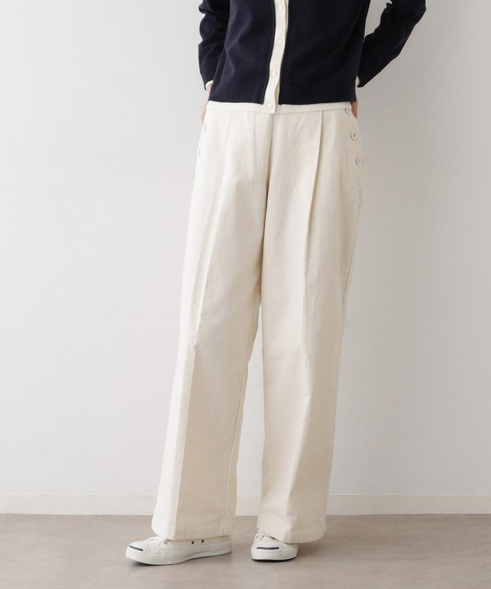 【デッサン/Dessin】の【セットアップ可・洗える】マリンコーデュロイパンツ インテリア・キッズ・メンズ・レディースファッション・服の通販 founy(ファニー) https://founy.com/ ファッション Fashion レディースファッション Fashion for Women セットアップ Matching Sets レディースパンツ・ボトムス Pants & Trousers / Bottoms おすすめ Recommended / Our Picks コーデュロイ Corduroy, Cord Fabric スマート Smart, Elegant セットアップ Set-Up, Coordinated Outfit フロント Front, Front Design ポケット Pocket, Pocket Detail ワイド Wide, Wide Fit 洗える Machine Washable |ID: prp329100004803597 ipo3291000000034851454