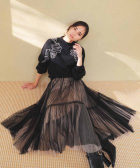 【ノエラ/Noela】のグラデイレヘムチュールスカート 人気、トレンドファッション・服の通販 founy(ファニー) ファッション Fashion レディースファッション Fashion for Women スカート Skirts チュール Tulip, Tulip Motif プリーツ Pleats, Pleated ポケット Pocket, Pocket Detail |ID:prp329100004803604