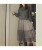 【ノエラ/Noela】のグラデイレヘムチュールスカート ライトグレー|ID: prp329100004803604 ipo3291000000035187917