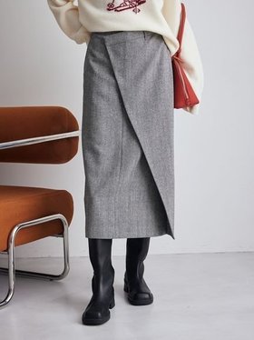 【ミラオーウェン/Mila Owen】のアシメストレートスカート 人気、トレンドファッション・服の通販 founy(ファニー) ファッション Fashion レディースファッション Fashion for Women スカート Skirts シンプル Simple, Minimal スタイリッシュ Stylish, Fashionable ストレッチ Stretch, Stretchy Fabric ストレート Straight, Straight Cut スマート Smart, Elegant スーツ Suit, Formalwear A/W・秋冬 Autumn/Winter |ID:prp329100004803619