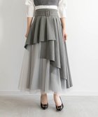 【ランダ/RANDA】のチュールドッキングフレアスカート GRAY|ID: prp329100004803651 ipo3291000000034851763