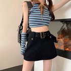 【ミニミニストア/miniministore】のキュロットデニムスカート ハイウエスト ブラック|ID: prp329100004803657 ipo3291000000034851822