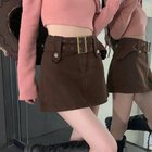 【ミニミニストア/miniministore】のキュロットデニムスカート ハイウエスト ブラウン|ID: prp329100004803657 ipo3291000000034851823