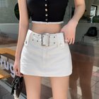 【ミニミニストア/miniministore】のキュロットデニムスカート ハイウエスト ホワイト|ID: prp329100004803657 ipo3291000000034851827