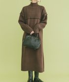 【アイテムズアーバンリサーチ/ITEMS URBAN RESEARCH】のハイネックステッチニットワンピース ブラウン|ID: prp329100004803753 ipo3291000000035075626