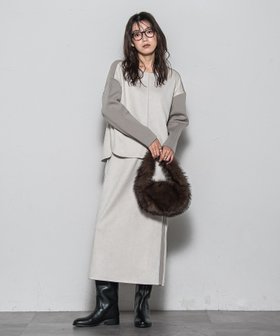 【メイソングレイ/MAYSON GREY】のスウェード調*ニットスカートセットアップ≪手洗い可能≫ 人気、トレンドファッション・服の通販 founy(ファニー) ファッション Fashion レディースファッション Fashion for Women セットアップ Matching Sets スカート・ミニ/ミディ/マキシ Skirts / Mini, Midi & Maxi Skirts 秋 Autumn 軽量 Lightweight, Ultra Light ショルダー Shoulder, Shoulder Strap スニーカー Sneakers, Trainers セットアップ Set-Up, Coordinated Outfit ドッキング Docking, Mixed Material ドロップ Drop Shoulder, Dropped Style なめらか Smooth, Silky Texture 長袖 Long Sleeve, Full Sleeve ミックス Mix, Mixed Style 無地 Plain, Solid Color A/W・秋冬 Autumn/Winter 2025年 2025 2025-2026秋冬・A/W Autumn/Winter 2025–26 AW25–26 |ID:prp329100004803770