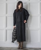 【メイソングレイ/MAYSON GREY】の【新色追加】スウェード調*ニットスカートセットアップ≪手洗い可能≫ ブラック|ID: prp329100004803770 ipo3291000000035171645