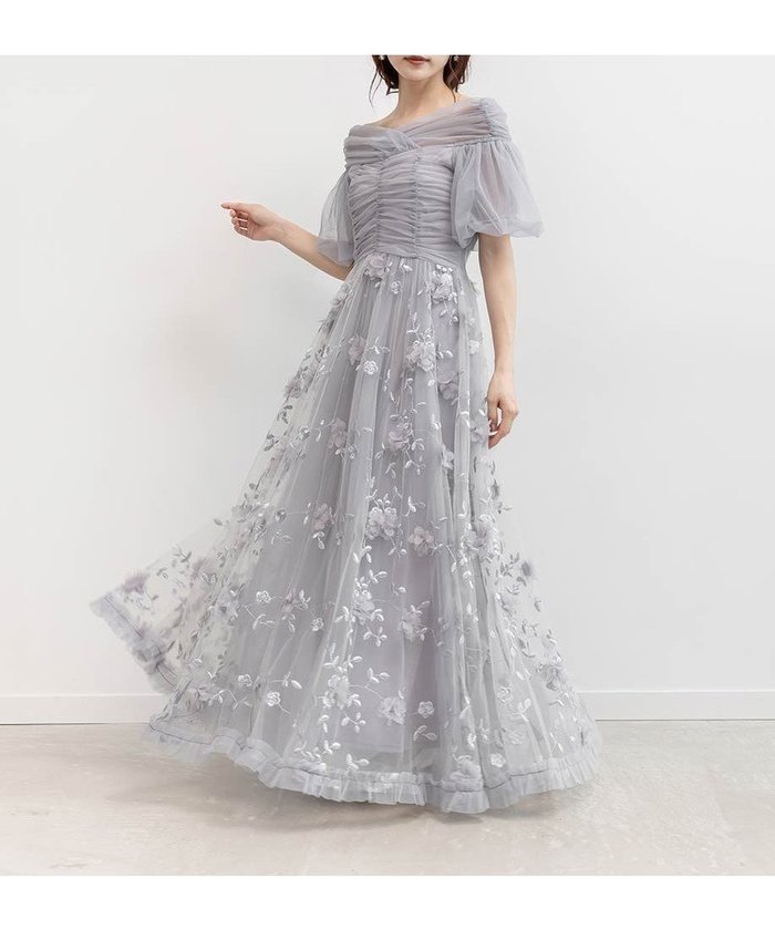 【ランダ/RANDA】の3Dフラワー刺繍オフショルワンピース インテリア・キッズ・メンズ・レディースファッション・服の通販 founy(ファニー) https://founy.com/ ファッション Fashion レディースファッション Fashion for Women ワンピース Dresses インナー Innerwear 切替 Switching, Contrast Panel シャーリング Shirring, Ruched ジャケット Jacket, Outerwear チュール Tulip, Tulip Motif フラワー Flower, Floral ラグジュアリー Luxury, Elegant おすすめ Recommended / Our Picks エレガント 上品 Elegant |ID: prp329100004803783 ipo3291000000034852645