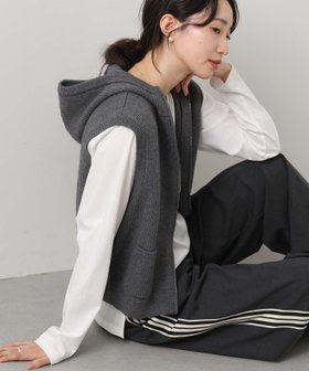 【グレディブリリアン/Gready Brilliant】のGready Brilliant/2_ニットベストパーカー 人気、トレンドファッション・服の通販 founy(ファニー) ファッション Fashion レディースファッション Fashion for Women アウター Coat / Outerwear Collection トップス・カットソー Cut & Sew Tops ニット Knit Tops & Sweaters レディースパーカー・カジュアルフーディー Casual Hoodies & Sweatshirts ベスト&ジレ / 重ね着スタイル Vests & Gilets インナー Innerwear コンパクト Compact, Small Size ジャケット Jacket, Outerwear |ID:prp329100004803791