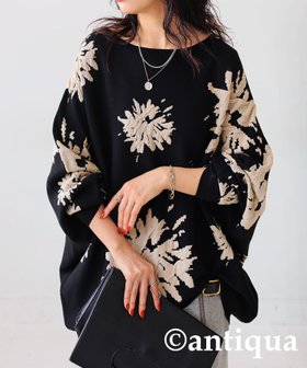 【アンティカ/antiqua】のantiqua アンティカ ドルマン ニット レディース トップス 長袖 PN-00466 人気、トレンドファッション・服の通販 founy(ファニー) ファッション Fashion レディースファッション Fashion for Women トップス・カットソー Cut & Sew Tops ニット Knit Tops & Sweaters 長袖 Long Sleeve, Full Sleeve リラックス Relax, Relaxed Fit ロング Long, Long-Length |ID:prp329100004803800