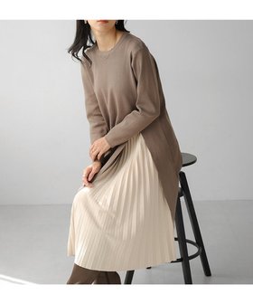 【バブ ブージュルード/Bab Bou Jeloud】の【SET ITEM】ベルト付きニットプルオーバー*プリーツスカート 人気、トレンドファッション・服の通販 founy(ファニー) ファッション Fashion レディースファッション Fashion for Women スカート Skirts プリーツスカート / 上品フェミニンスタイル Pleated Skirts ベルト&ウエストマーク Belts & Waist Accessories スリット Slit, Slit Detail なめらか Smooth, Silky Texture フレア Flare, Flared プリーツ Pleats, Pleated 冬 Winter / This Winter 再入荷 Restock / Back in Stock |ID:prp329100004803821