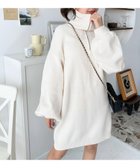 【モーメントプラス/moment+ / MEN】の6G ハーフジップニットワンピース アイボリー|ID: prp329100004803839 ipo3291000000034937107