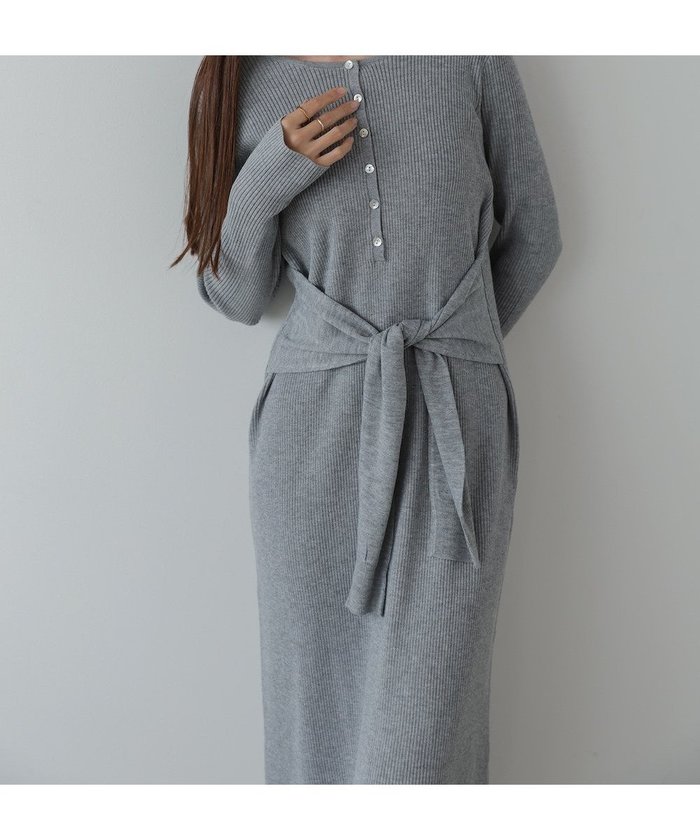 【バブ ブージュルード/Bab Bou Jeloud】の【低身長~高身長向けサイズあり】レイヤード風ウエスト結びリブニットワンピース インテリア・キッズ・メンズ・レディースファッション・服の通販 founy(ファニー) https://founy.com/ ファッション Fashion レディースファッション Fashion for Women ワンピース Dresses ニットワンピース Knit Dresses くるぶし Ankle-Length シンプル Simple, Minimal ジャケット Jacket, Outerwear スニーカー Sneakers, Trainers スマート Smart, Elegant チェック Check, Plaid, Tartan トレンド Trend, Trending Now フィット Fit, Slim Fit フェミニン Feminine, Girly フロント Front, Front Design 再入荷 Restock / Back in Stock 旅行 Travel |ID: prp329100004803864 ipo3291000000035161374