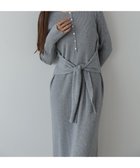 【バブ ブージュルード/Bab Bou Jeloud】の【低身長~高身長向けサイズあり】レイヤード風ウエスト結びリブニットワンピース GRAY|ID: prp329100004803864 ipo3291000000035161375