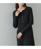 【バブ ブージュルード/Bab Bou Jeloud】の【低身長~高身長向けサイズあり】レイヤード風ウエスト結びリブニットワンピース BLACK|ID: prp329100004803864 ipo3291000000035161379