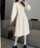 【ミニミニストア/miniministore】のハーフジップワンピース長袖ウエストタック アイボリー|ID: prp329100004803889 ipo3291000000034918417