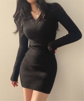 【チェルカ/CERCA】のNia/Nia(ニア)/Vネック リブニット タイトくびれワンピース 人気、トレンドファッション・服の通販 founy(ファニー) ファッション Fashion レディースファッション Fashion for Women ワンピース Dresses ガーリー Girly, Feminine Style ジャケット Jacket, Outerwear ベスト Vest, Waistcoat リブニット Rib Knit, Ribbed Knit レース Lace, Lace Fabric 再入荷 Restock / Back in Stock 冬 Winter / This Winter |ID:prp329100004803892