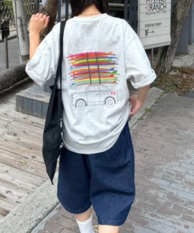 【チャオパニックティピー/CIAOPANIC TYPY】の【Franklin Climbing】 サーフボード CARバックプリントTee 人気、トレンドファッション・服の通販 founy(ファニー) ファッション Fashion レディースファッション Fashion for Women バッグ Bags アウトドア Outdoor Clothing インナー Innerwear ヴィンテージ Vintage Style グラフィック Graphic, Graphic Design 吸水 Absorbent, Quick-Dry 人気 Popular, Best Seller プリント Print, Printed Pattern ベーシック Basic, Essential 再入荷 Restock / Back in Stock おすすめ Recommended / Our Picks 夏 Summer |ID:prp329100004804069