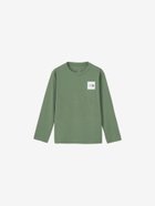 【ザ ノース フェイス/THE NORTH FACE / KIDS】の【公式】ロングスリーブスモールスクエアロゴティー(キッズ) ダックグリーン|ID: prp329100004804077 ipo3291000000034900468