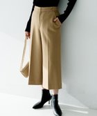 【アンタイトル/UNTITLED】の【ウール100%/ウエスト後ろゴム】 クロップドワイドパンツ キャメルブラウン|ID: prp329100004804301 ipo3291000000035087159