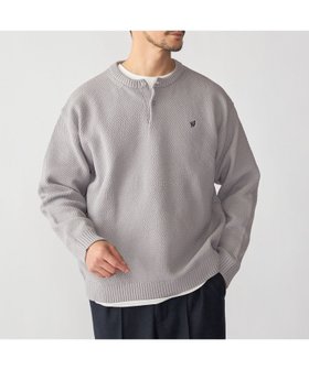 【シップス/SHIPS / MEN】の【WEB限定】SHIPS ヘンリーネック レイヤード ニット 人気、トレンドファッション・服の通販 founy(ファニー) ファッション Fashion メンズファッション Fashion for Men インナー Innerwear シンプル Simple, Minimal トレンド Trend, Trending Now バランス Balance, Style Balance パターン Pattern, Design Print ラウンド Round, Round Neck リラックス Relax, Relaxed Fit |ID:prp329100004804332