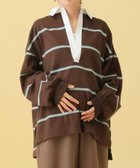 【レプシィム ローリーズファーム/LEPSIM LOWRYS FARM】の【産前・産後対応】マタニティ/ラガー長袖シャツ ブラウン×ブルー58|ID: prp329100004804333 ipo3291000000034857266