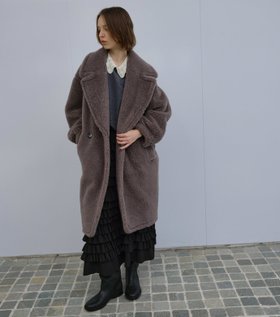【ルシェル ブルー/LE CIEL BLEU】のフェイクシアリングコクーンコート / Faux Shearling Cocoon Coat 人気、トレンドファッション・服の通販 founy(ファニー) ファッション Fashion レディースファッション Fashion for Women アウター Coat / Outerwear Collection コート・ロングコート・ピーコート Long Coats, Peacoats & More ボンディング Bonding, Bonded Fabric ラグジュアリー Luxury, Elegant リアル Real, Realistic リラックス Relax, Relaxed Fit |ID:prp329100004804456